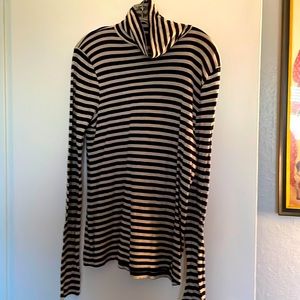 J Crew striped turtleneck knit top